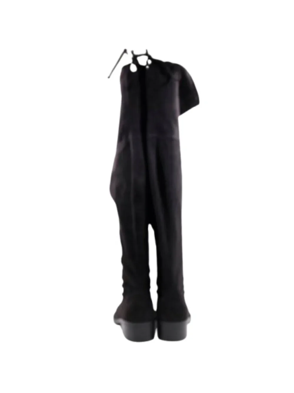 Unisa Unmaury Black Suede Flat Over The Knee Sock Boots - 7.5